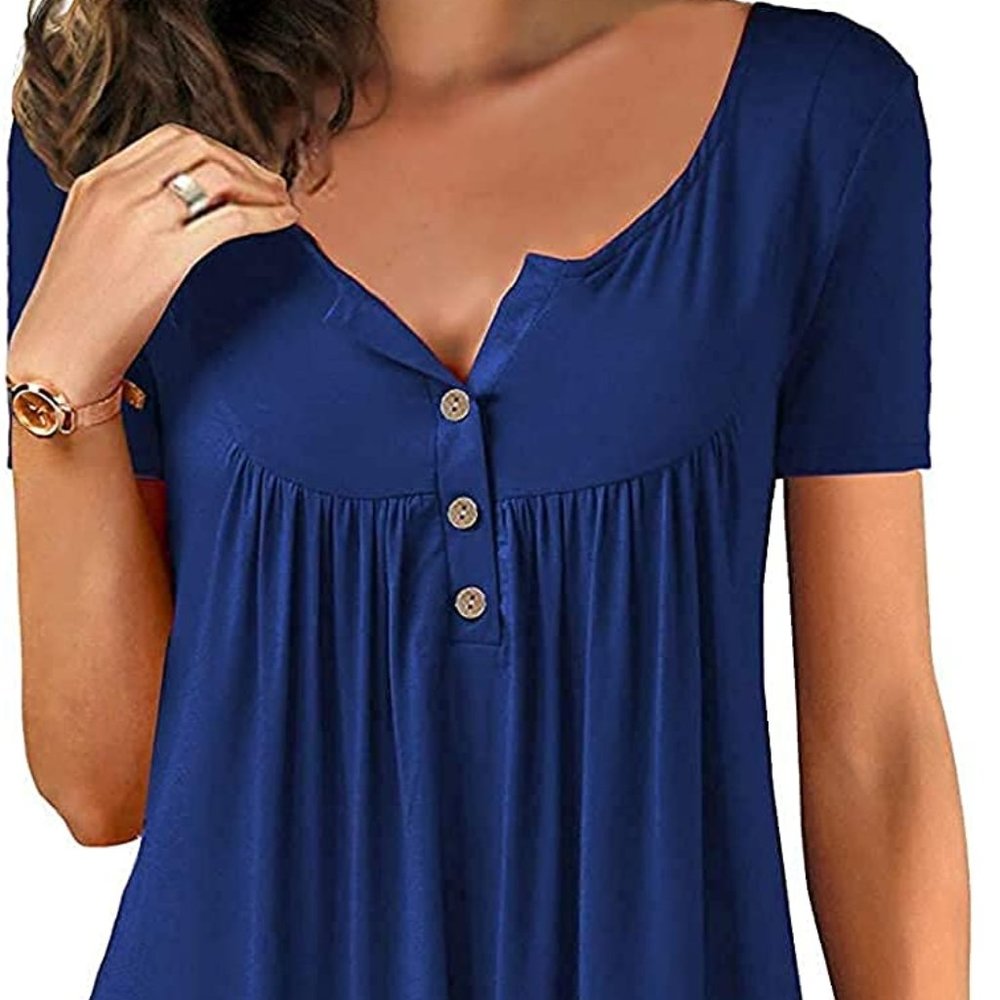 Blue Shirt Women Size Large NWOT New
